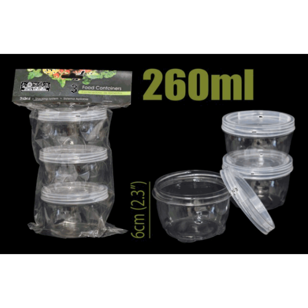 Set 3 Envases Plásticos 260ml Lotus 021-73443