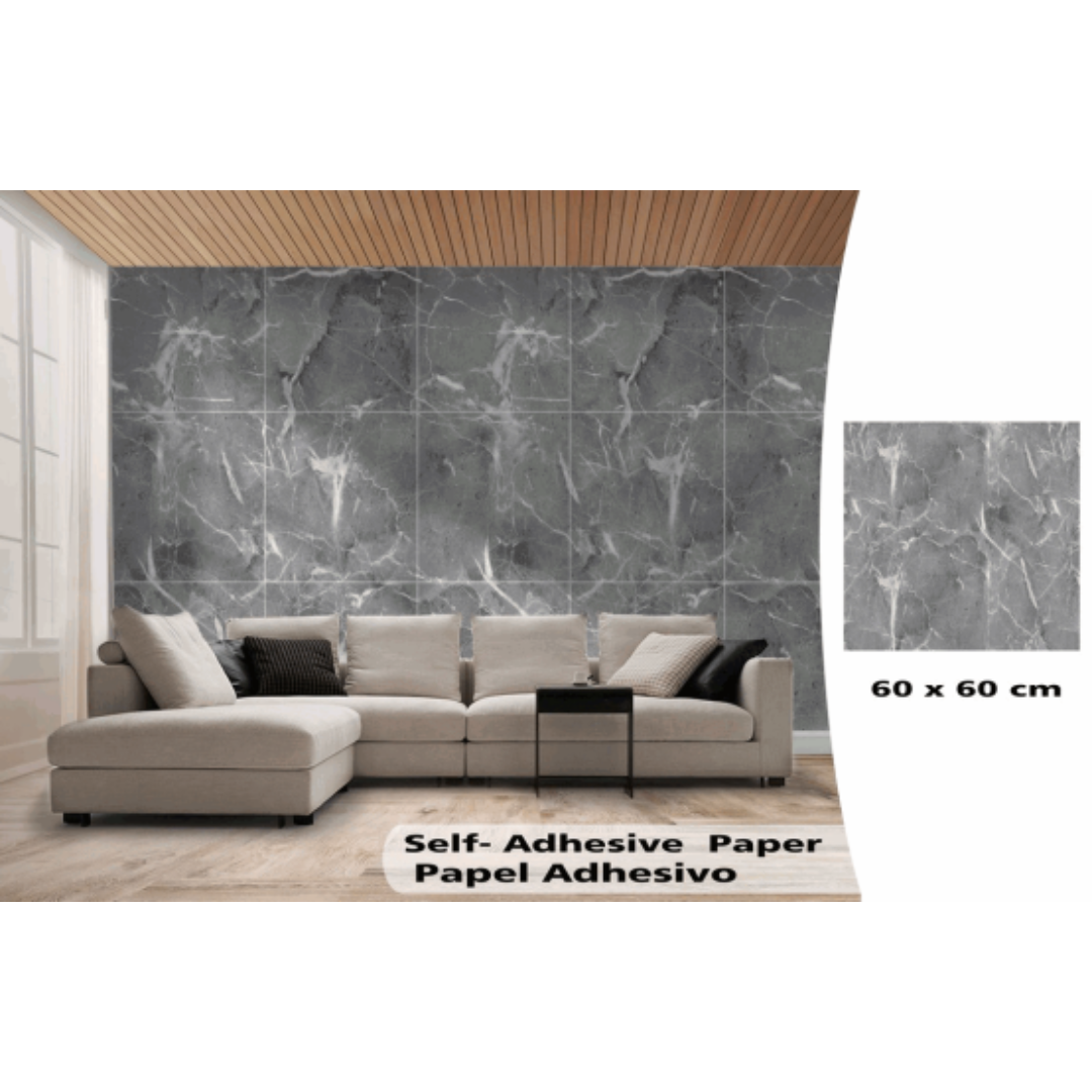 Papel Adhesivo para Pared con Diseños 60x60cm 88134 Estilo Marmol Selecto