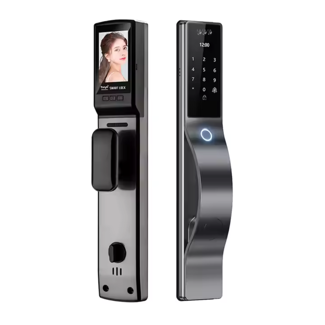 Cerradura Inteligente 5 Modos de Desbloqueo con Cámara Compatible con Tuya Smart App 6068 Selecto