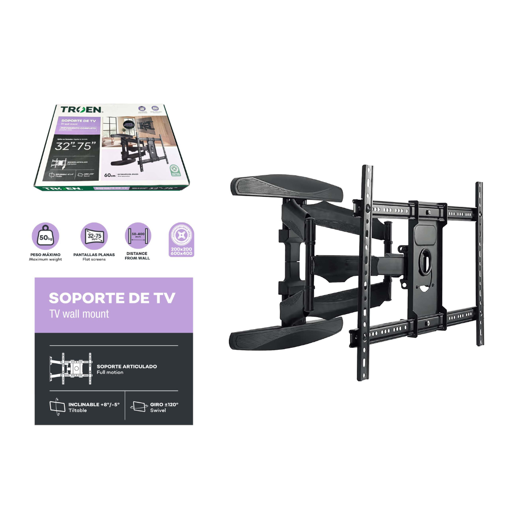 Soporte para TV 32"-75" Retráctil TROEN TR-TVRB-1475 TROEN