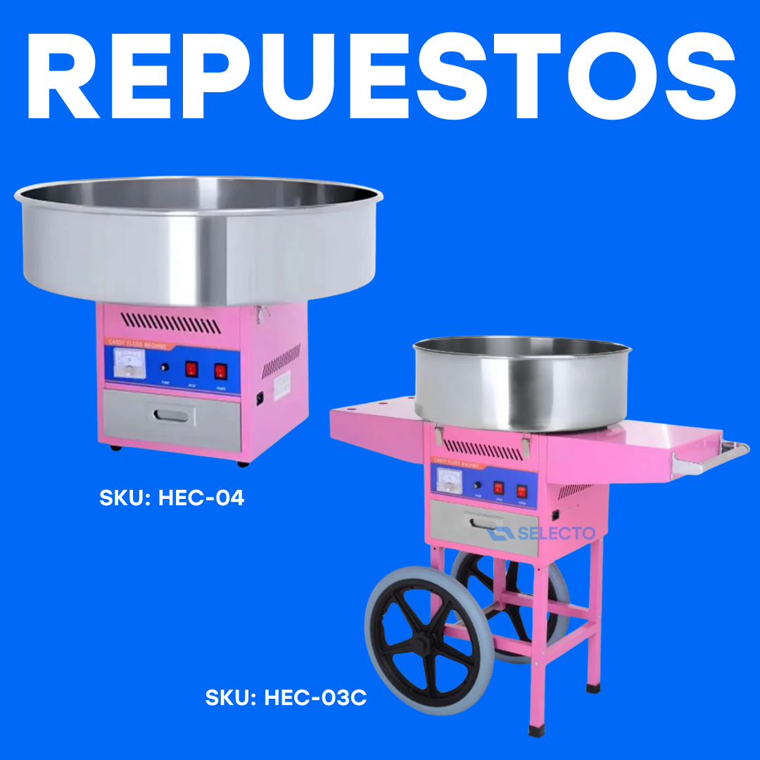 Repuestos Máquina de Algodón de Azúcar HEC-04 / HEC-03C Selecto