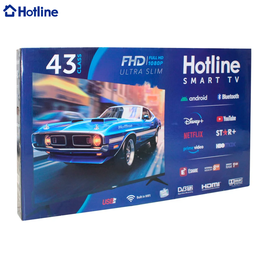 Smart TV LED Full HD Ultra Slim 43" Hotline HL43S24T2-SM Televisor. Televisores. Hotline