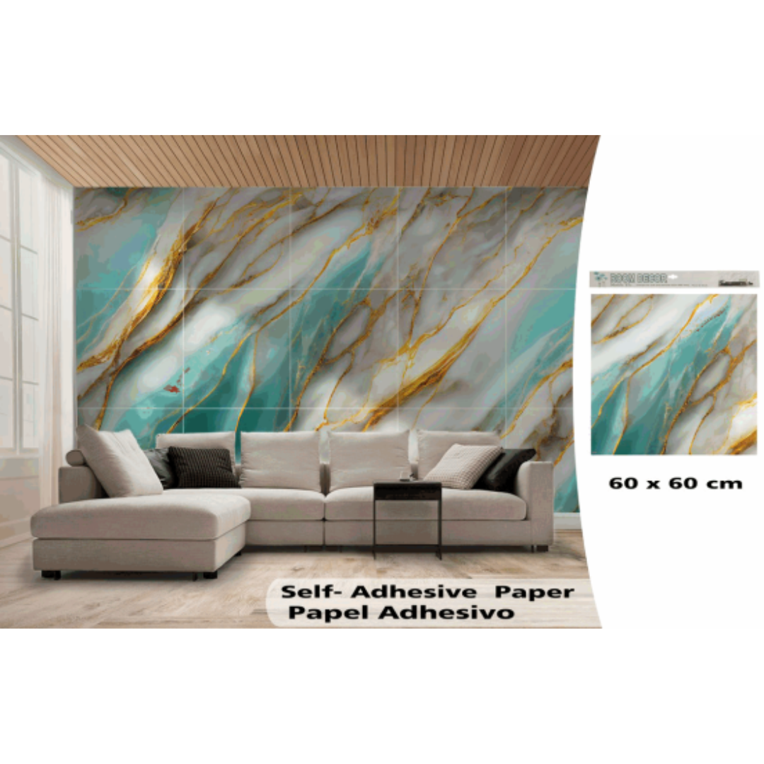 Papel Adhesivo para Pared con Diseños 60x60cm 88137 Estilo Marmol Selecto