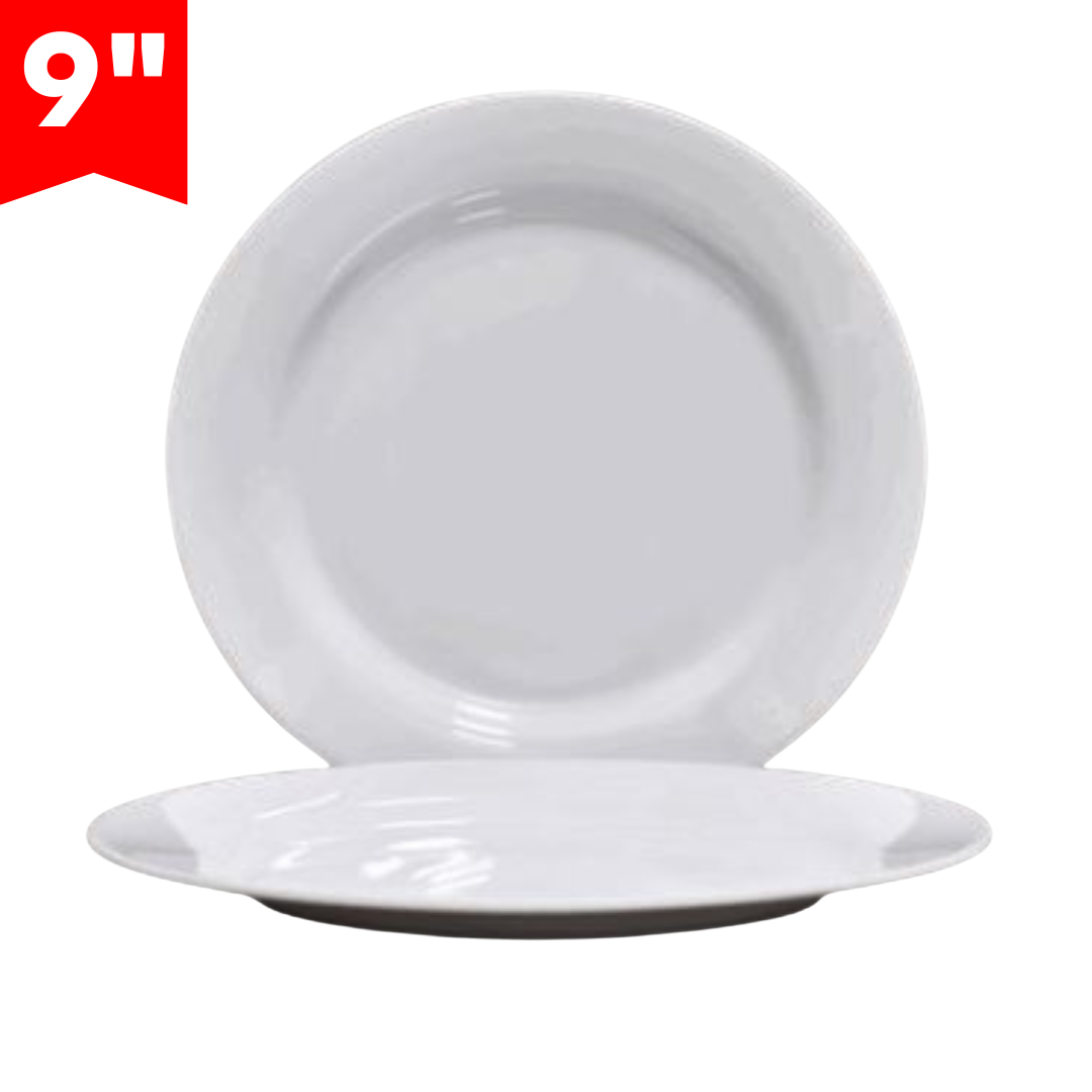 Plato Redondo de Melamina 9" BG-33003-9W Selecto