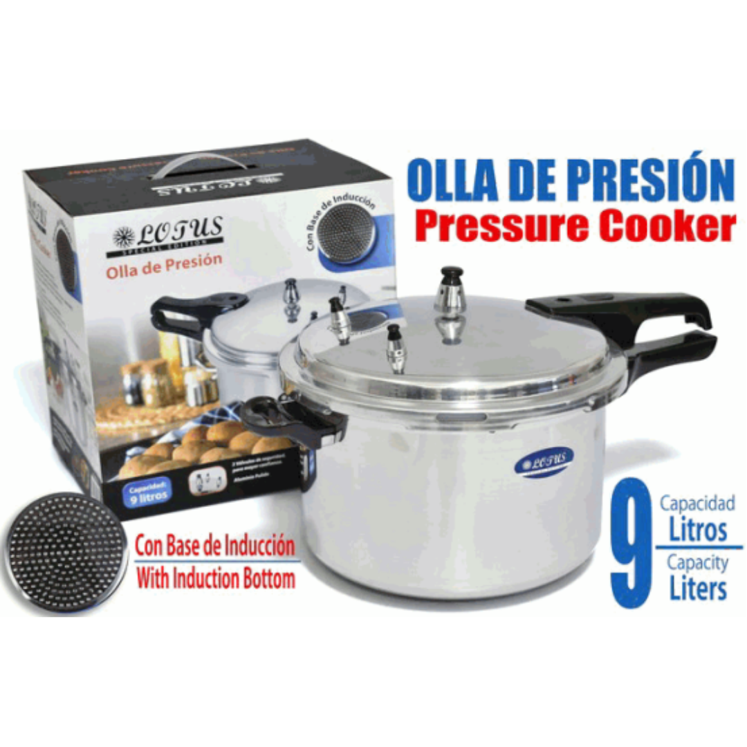 Olla de Presión de 9L / 26cm con Base de Inducción Lotus LT-IND-9L LOTUS