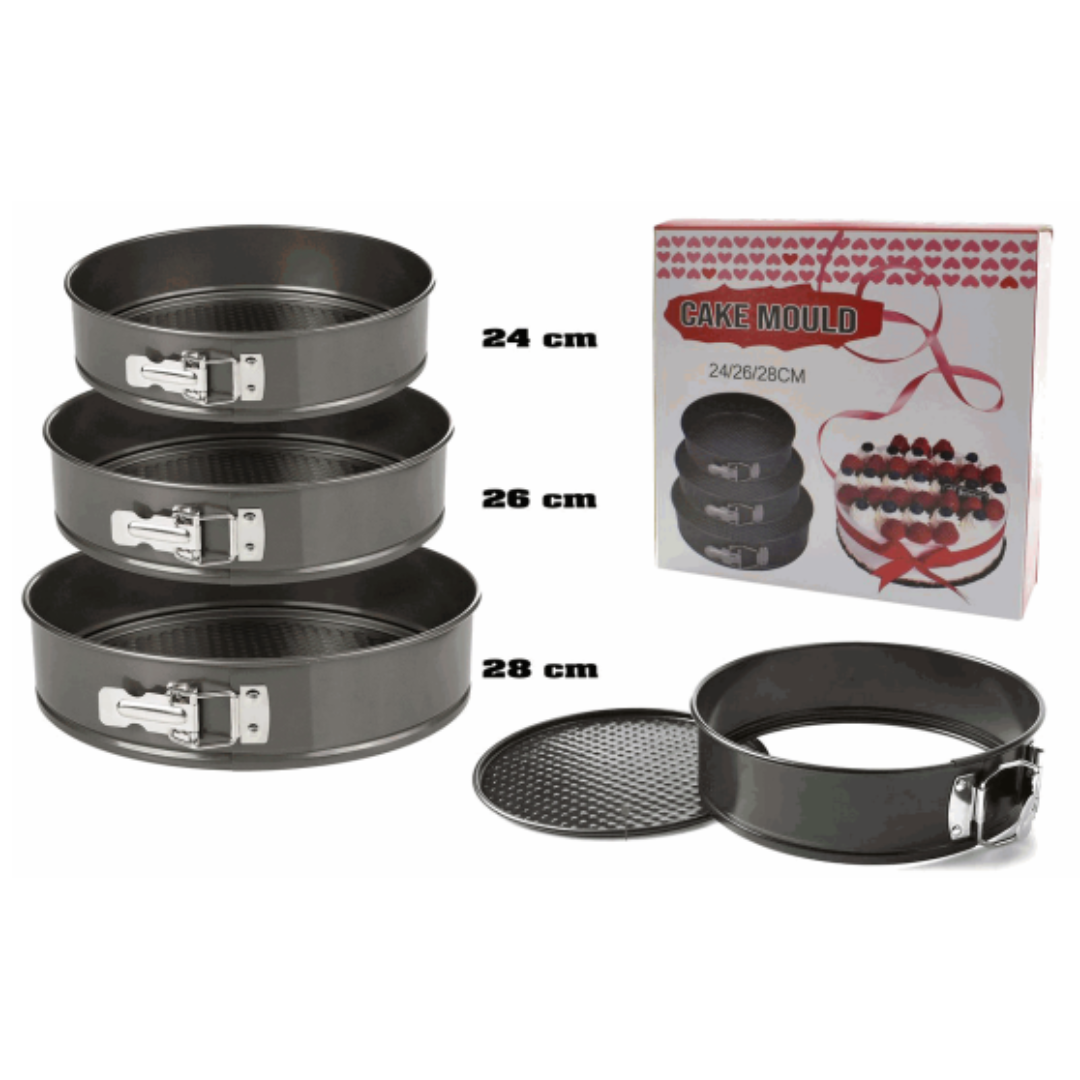 Set 3 Moldes de Dulce 24cm / 26cm / 28cm BP-2043 Selecto