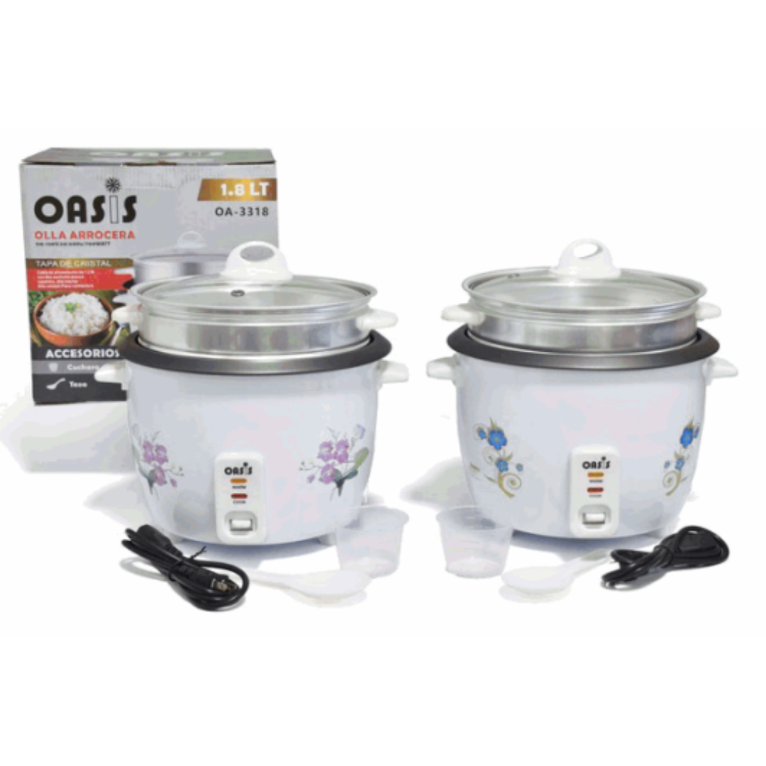 Olla Arrocera Eléctrica con Vaporera 1.5L Oasis OA-3315