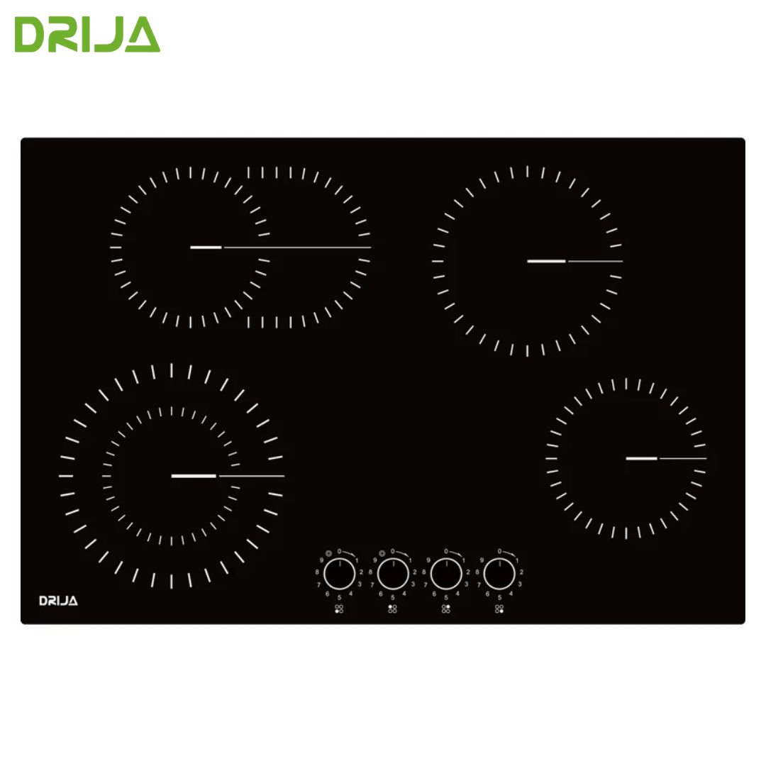 Estufa Empotrable Eléctrica 4 Quemadores Negro Drija Bari 76-A DRIJA