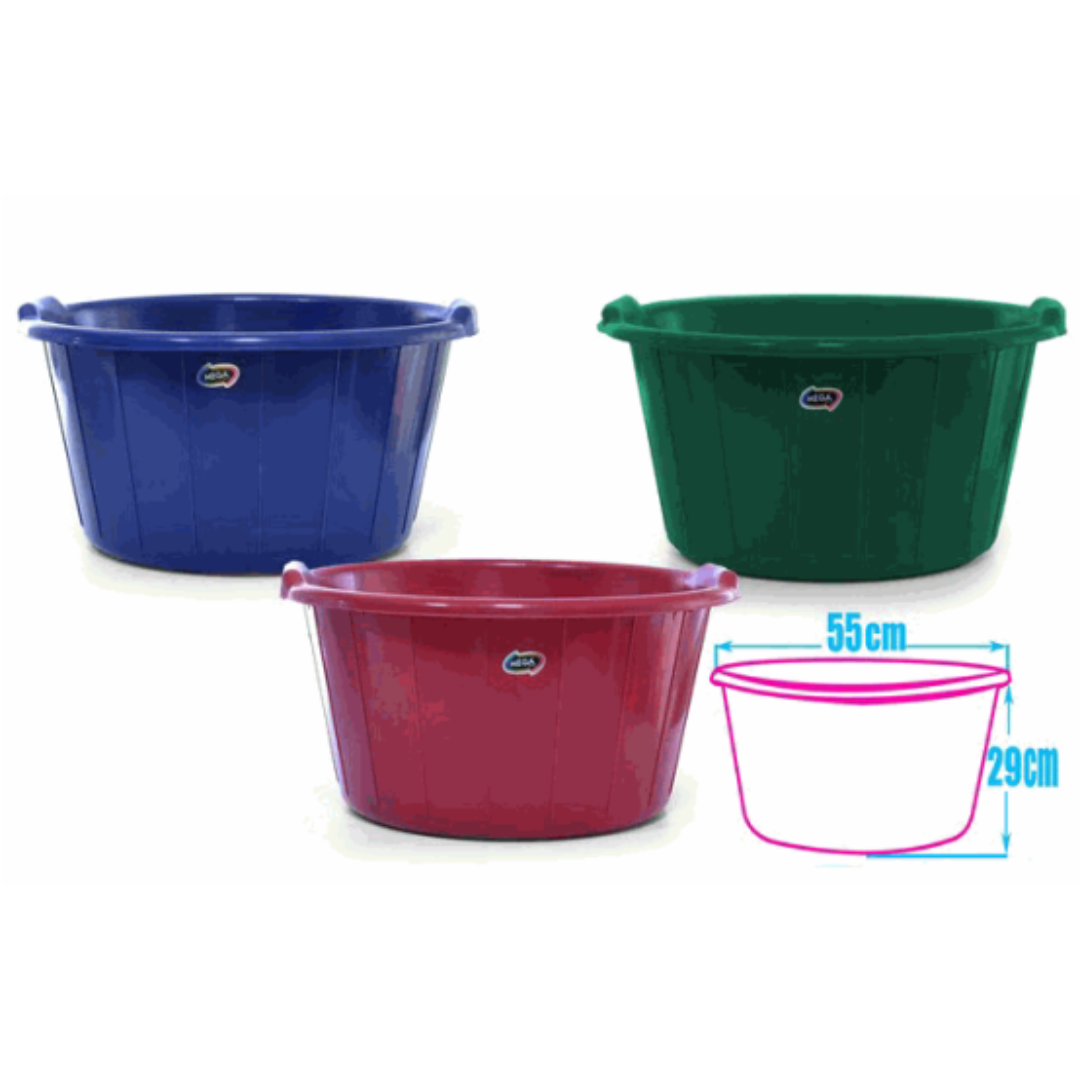 Platón Plástico 43L 55x29cm Mega 1102 Balde. Mega