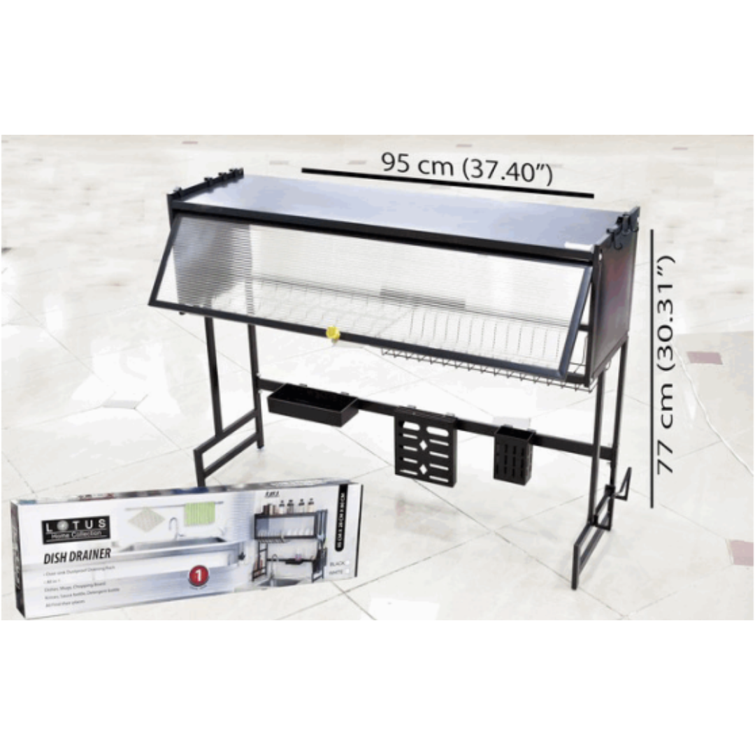 Escurridor de Platos Metal Negro 77x95cm Lotus HW-8501