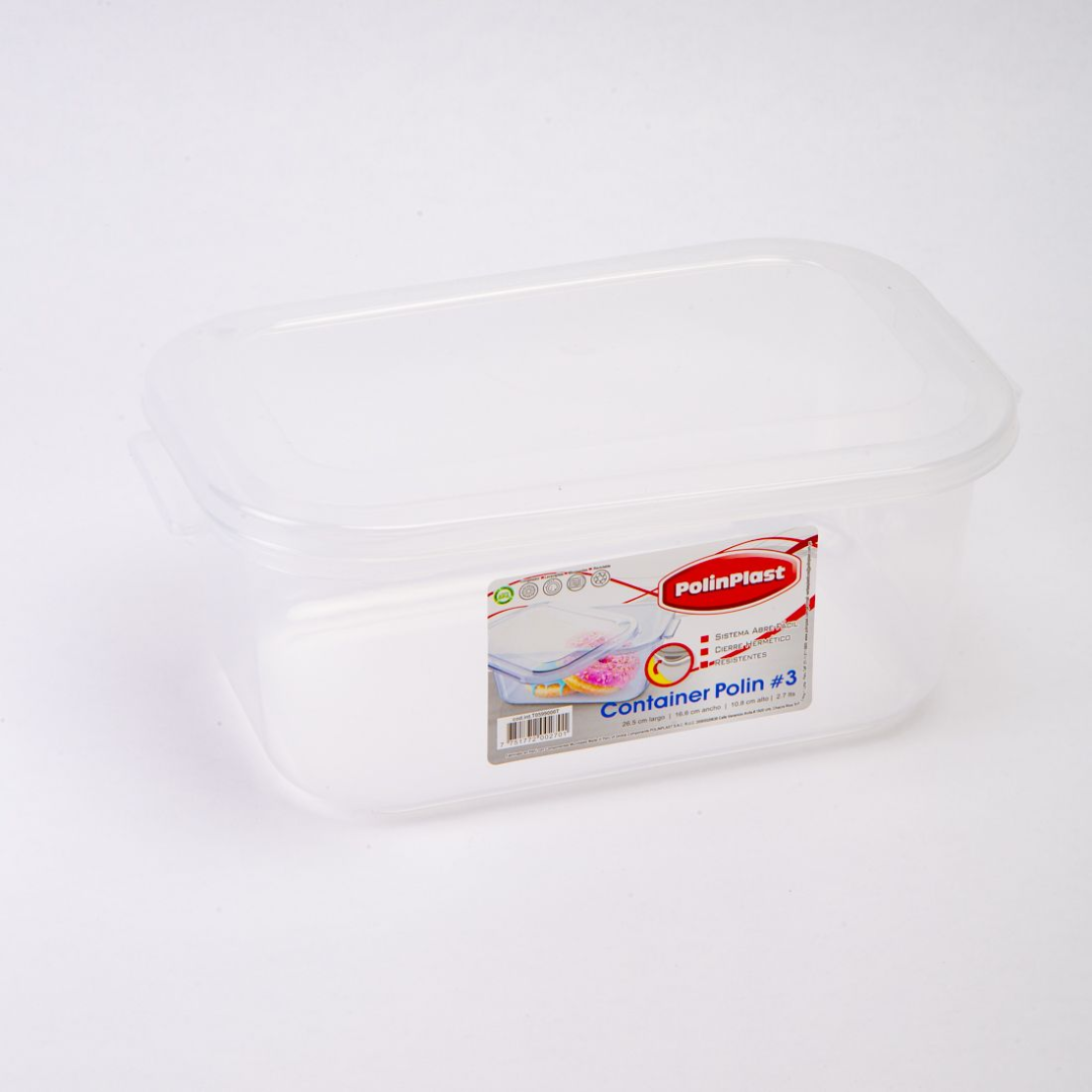 Contenedor Plástico #3 2.7L Polinplast 175-093 Organizador. POLINPLAST