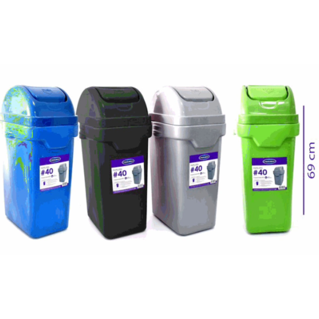 Basurero Plástico de 40 Litros PTV-40L Selecto