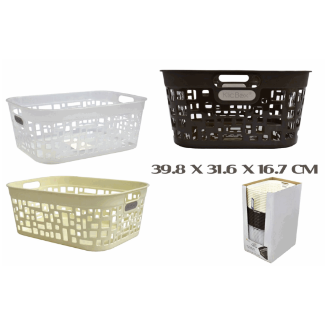 Cesta Plástica Multiuso 39.8x31.6x16.7cm BG-TLT-055