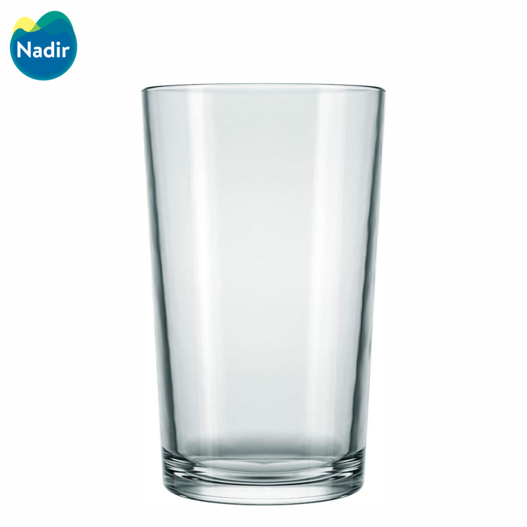 (LLEGANDO 7 DE AGOSTO) Vaso de Vidrio Trago Largo 340 ml Nadir | Vaso para Agua, Jugos, Refrescos y Cócteles | 102606030