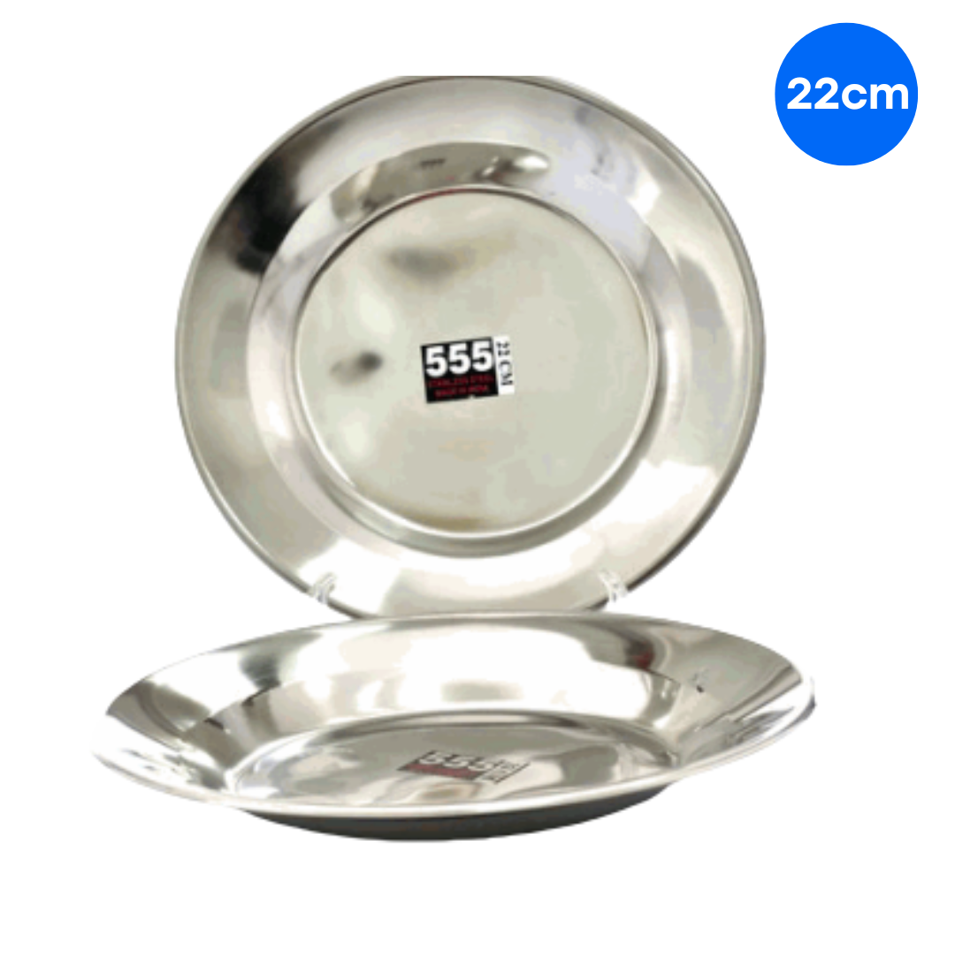 Plato de Acero Inoxidable 22cm 555 SP-22-144PZA 555