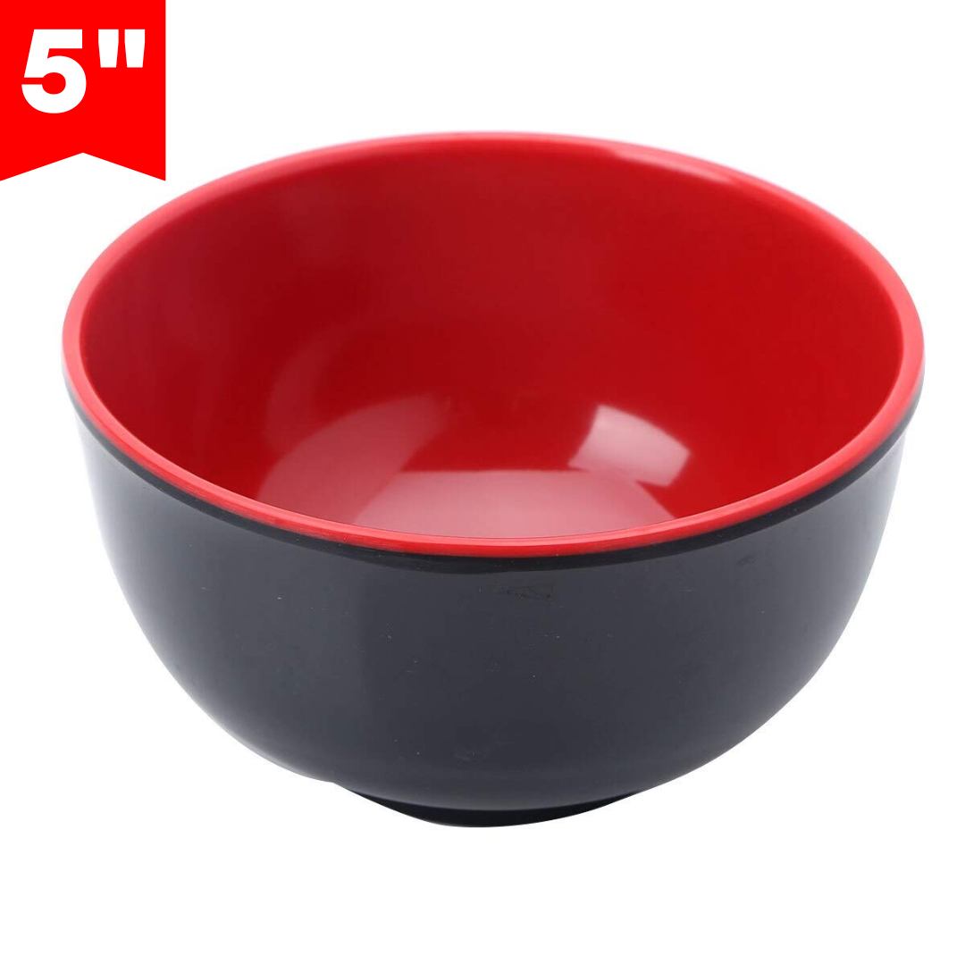 Bowl de Melanimina Negro con Rojo 5" 83341