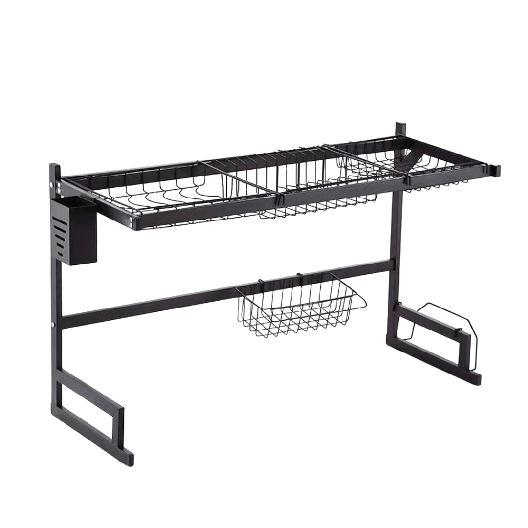 Escurridor de Platos Metal Negro 32x50x84cm KC-30695 Selecto