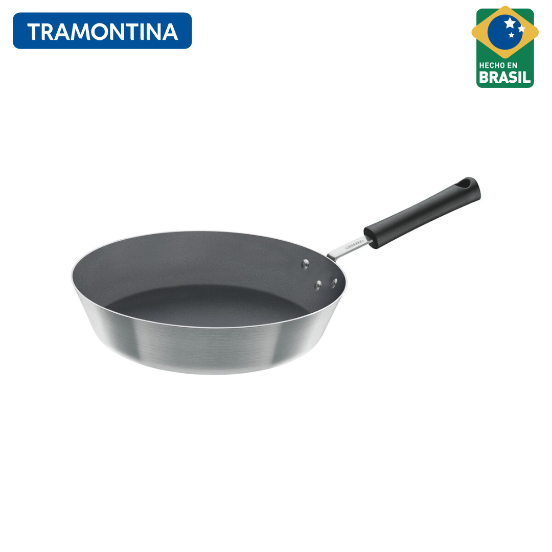 Sartén Profesional en Aluminio con Revestimiento Interno con Antiadherente Starflon Premium y Acabado Externo Lijado 28cm 3,2L Tramontina 20892028