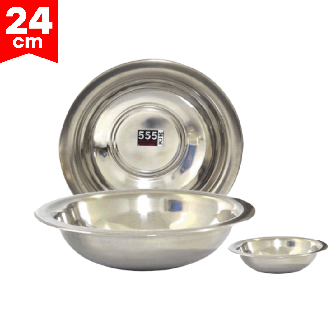Bowl de Acero Inoxidable 24cm 555 BASIN-24 Plato.