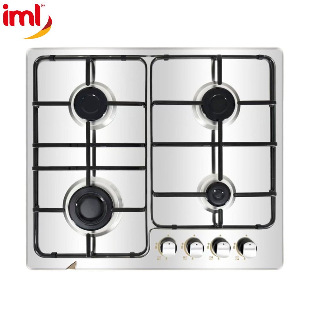 Estufa Empotrable de Acero Inoxidable 4 Quemadores IML QE-4A3