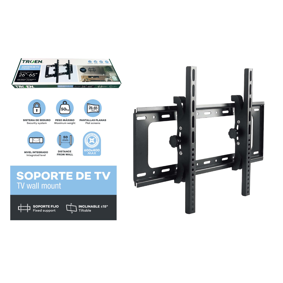 Soporte para TV 26"-65" Fijo TROEN TR-TVFB-2665 TROEN