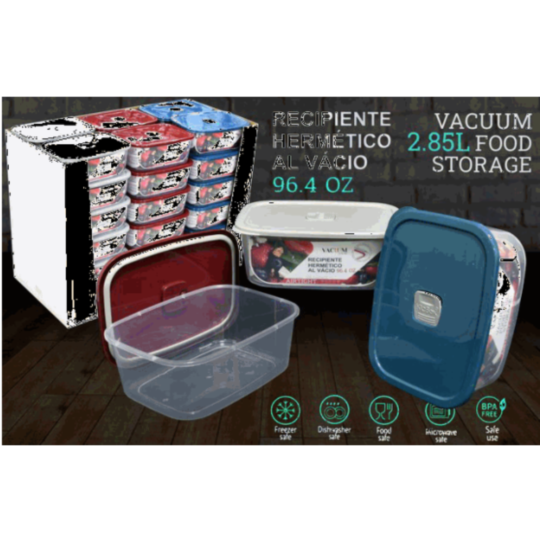 Envase con Tapa Plástico 2.85L BG-TLT-060 Selecto