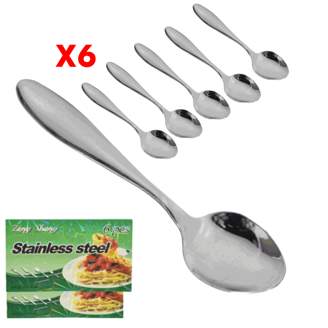 Set de 6 Cucharas de Acero Inoxidable Gruesos 20.5cm 85994 Selecto