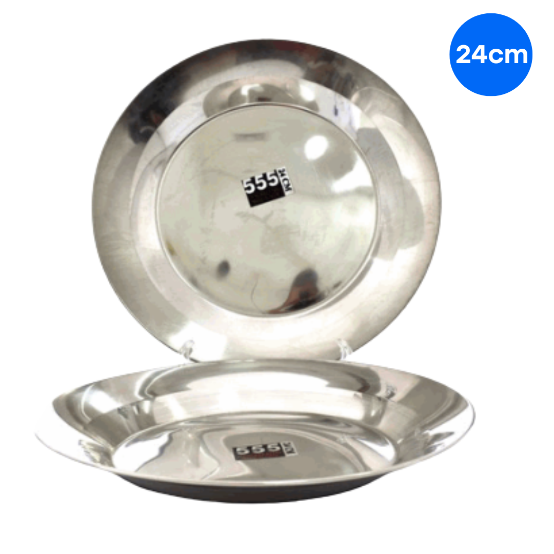 Plato de Acero Inoxidable 24cm 555 SP-24-144PZA 555