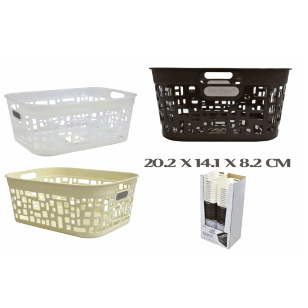Cesta Plástica Multiuso 20.2x14.1x8.2cm BG-TLT-051