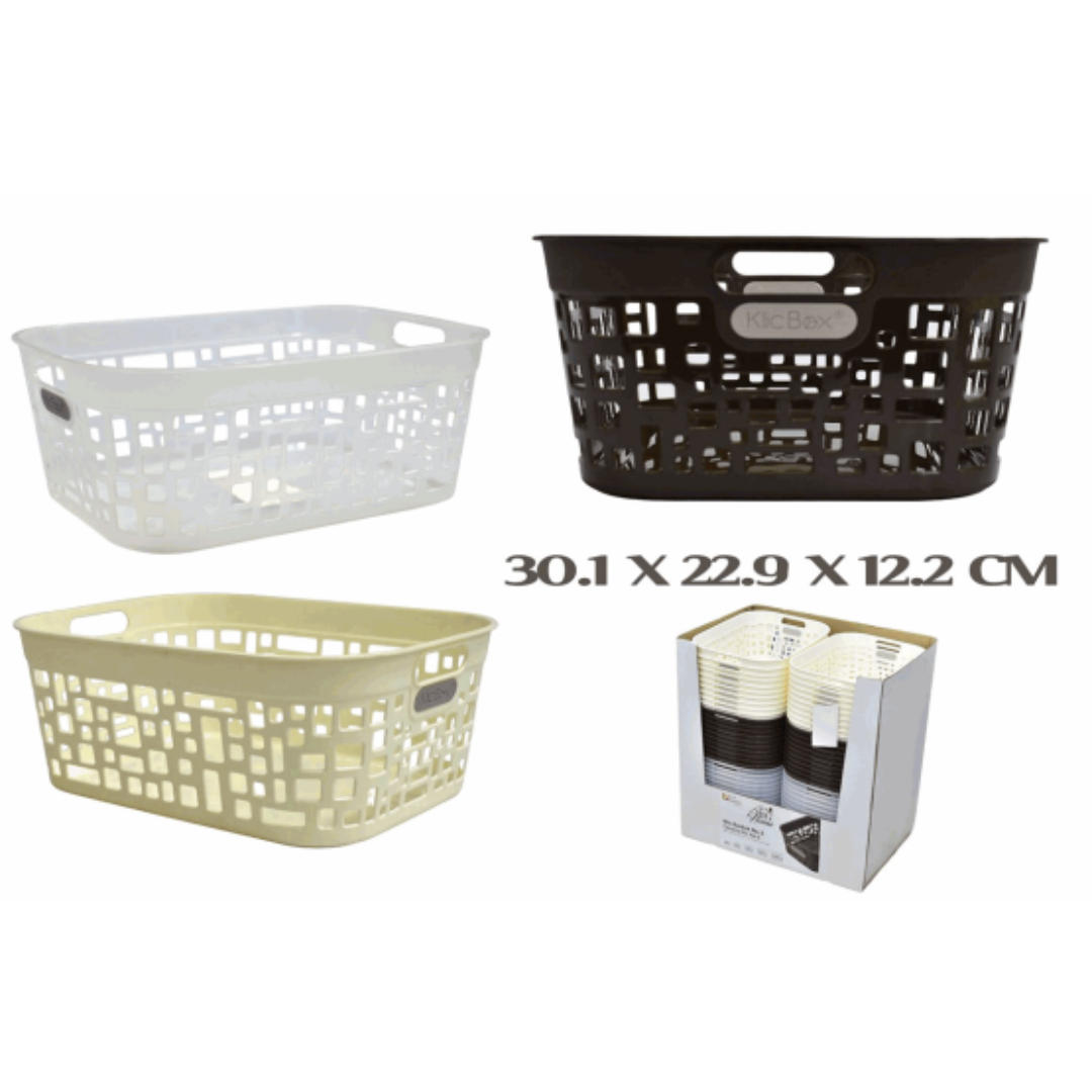 Cesta Plástica Multiuso 30.1x22.9x12.2cm BG-TLT-053 Selecto