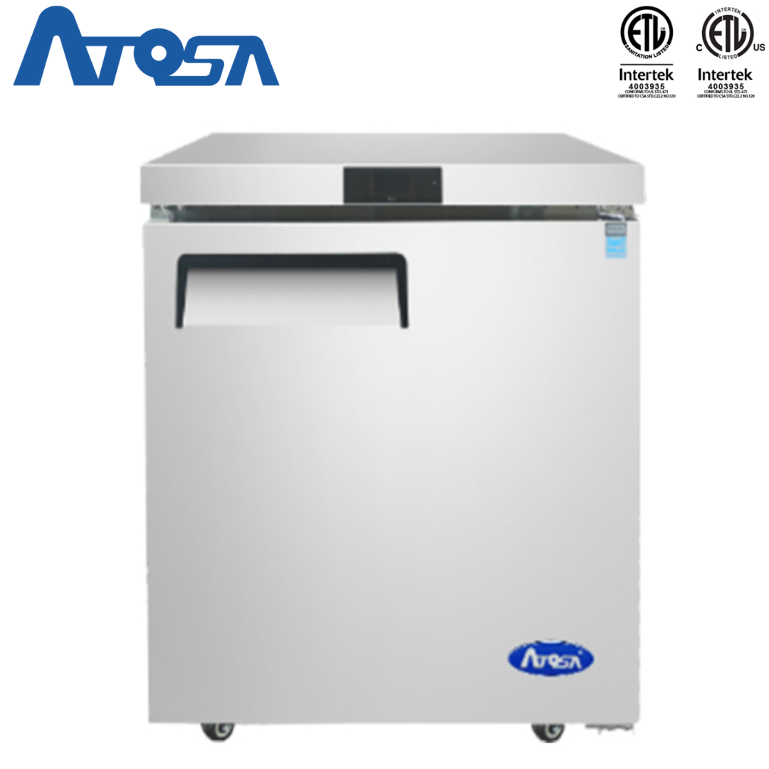 Refrigerador Bajo Encimera de 27" 1 Puerta Acero Inoxidable Atosa MGF8401GR Undercounter Refrigerada. Mesa Refrigerada.