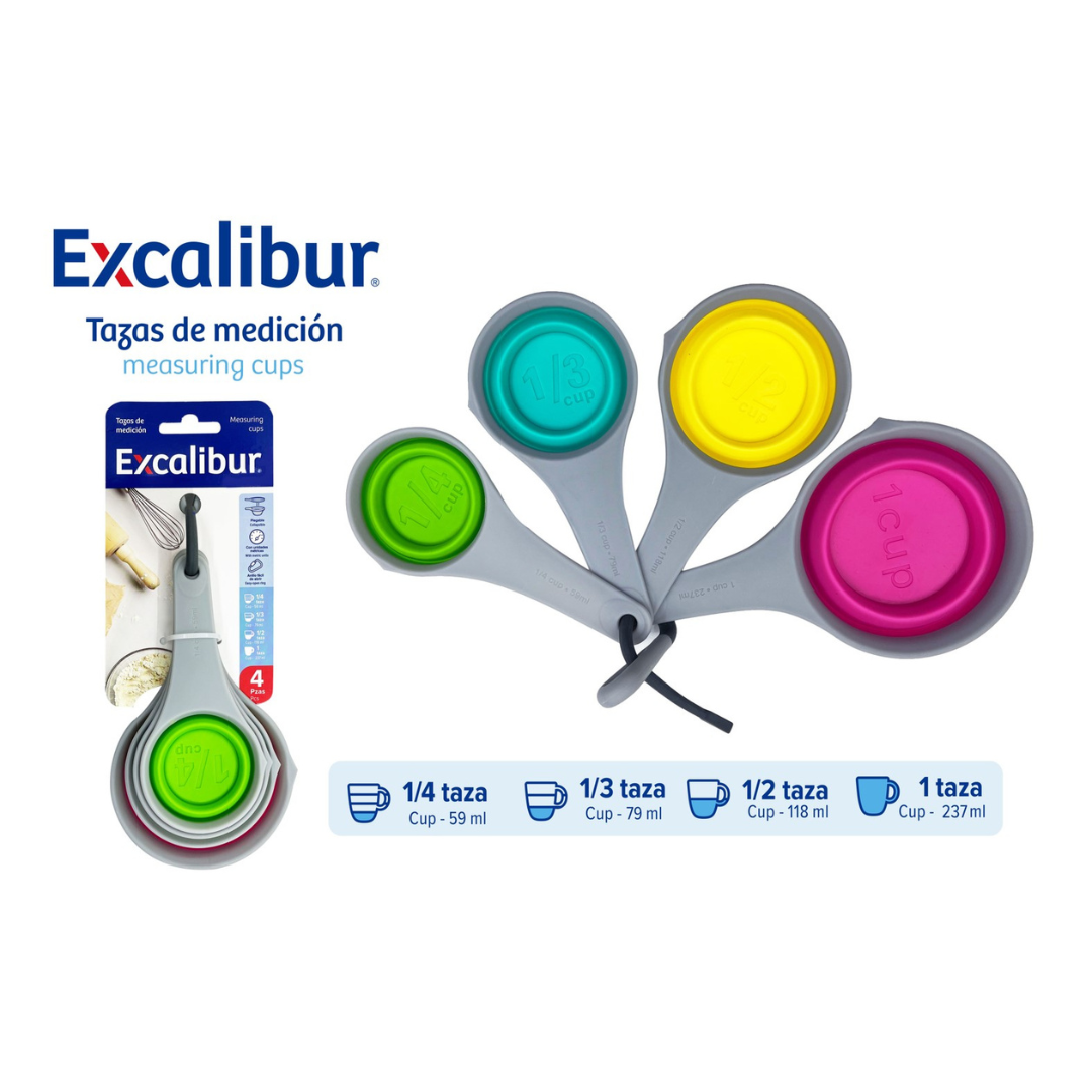 Set 4 Cucharas de Medir Excalibur A164-MC040