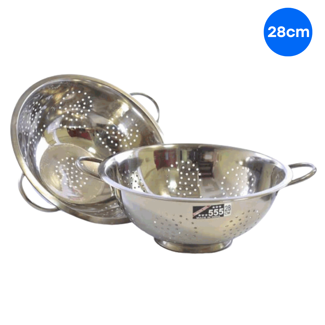 Colador con Agarradero de Acero Inoxidable 28cm 555 MI-4059