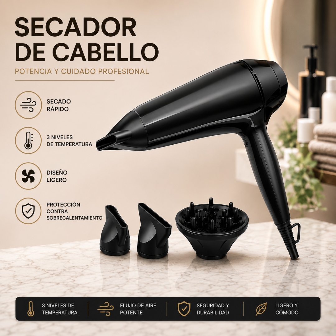(LLEGANDO 3 DE JULIO) Secador de Cabello Remington D12A | Secadora Profesional de Alto Rendimiento para un Secado Rápido y Eficiente