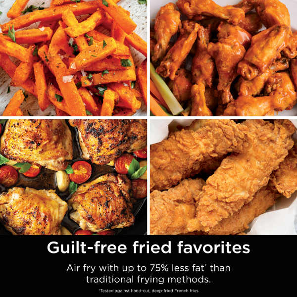 Freidora De Aire XL, 6 En 1 Ninja Double Stack. Air Fryer SL401 Doble De 9.5 Lt Antiadherente, Con Revestimiento De Cerámica. Ninja SL401 NINJA