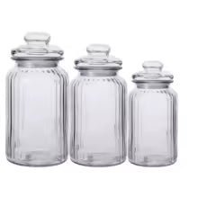 Frasco de Vidrio Hermético con Tapa | Recipiente de Vidrio Transparente para Cocina, Despensa y Decoración Envase. FSK10052