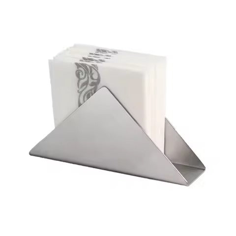 Servilletero Triangular de Acero Inoxidable 140x75mm – Porta Servilletas para Mesa 94002