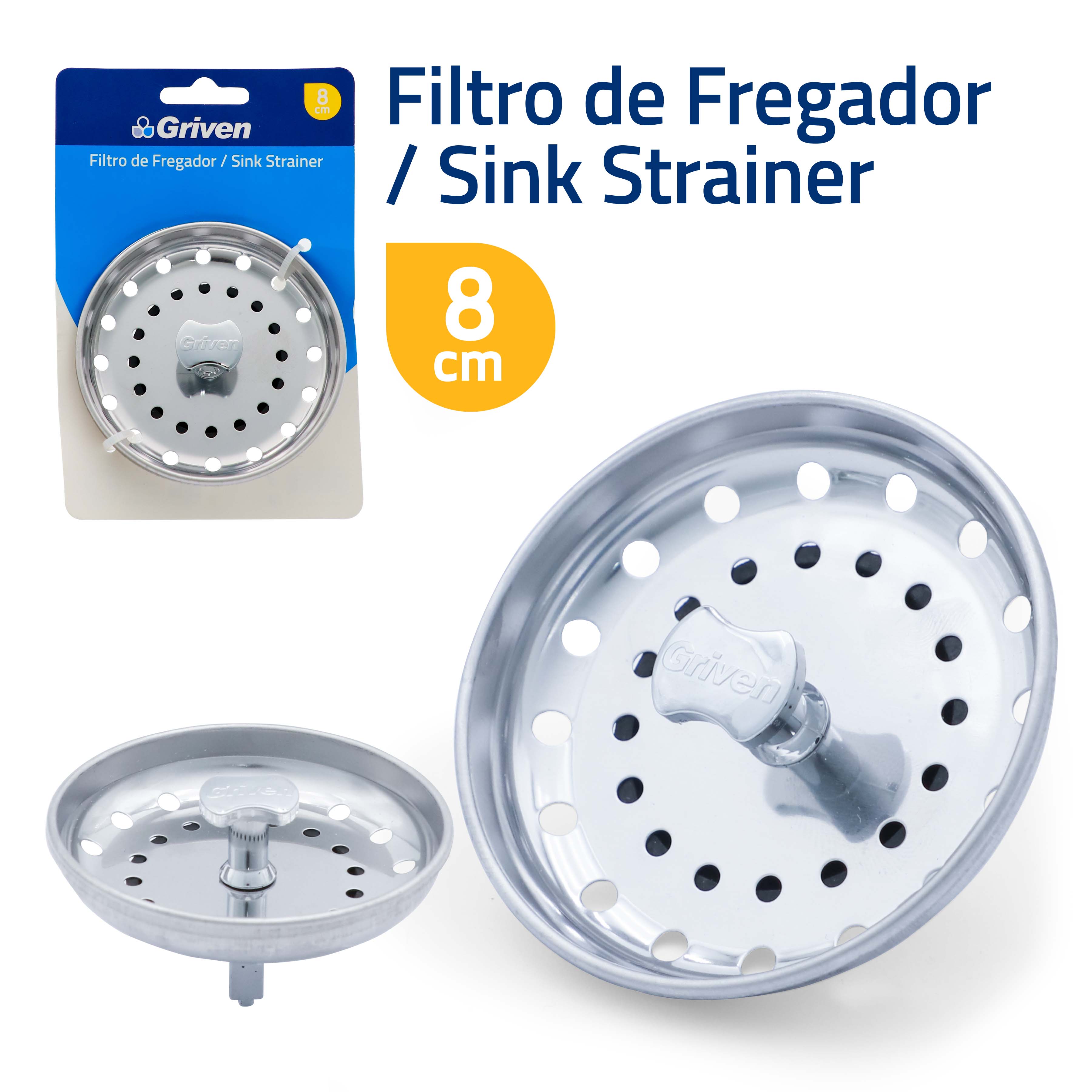 Filtro Colador para Fregador 8cm Griven TL-01-N GRIVEN