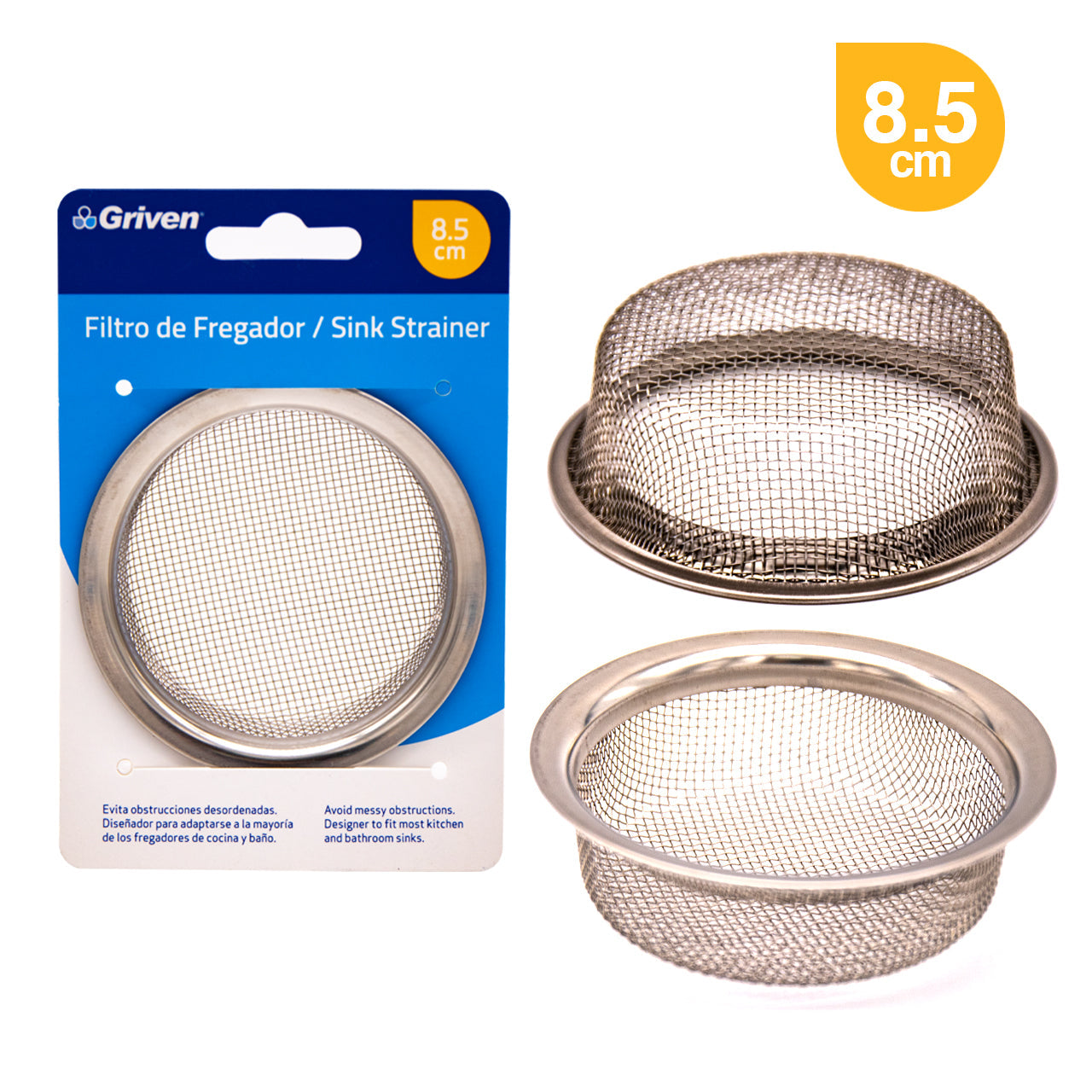 Filtro Colador para Fregador 8.5cm Griven TL-63140 GRIVEN