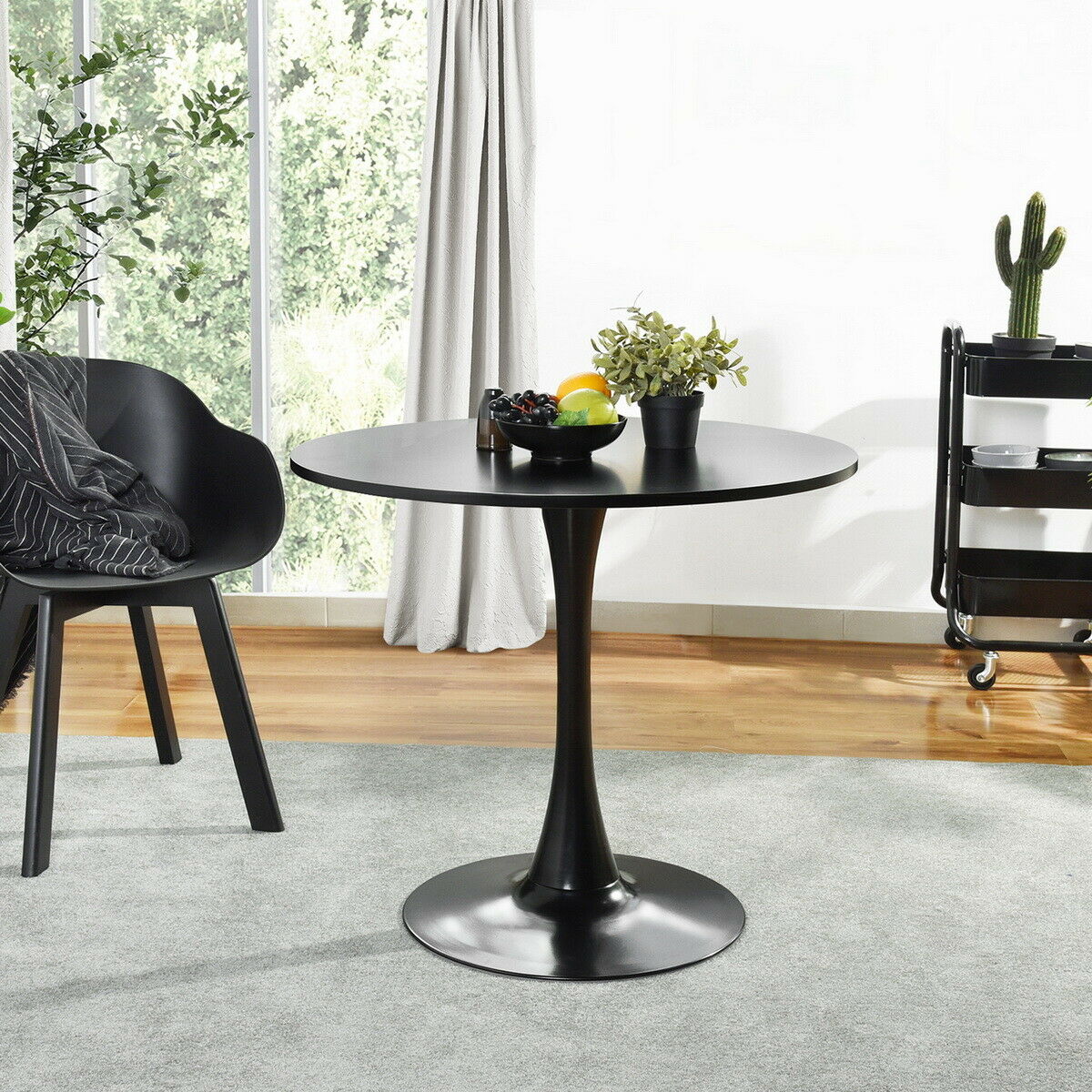 Mesa Redondo Negro CTB-2574 Circular. Redonda. Selecto