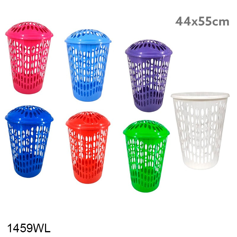 Canasta de Ropa con Tapa de Plástico 1459WL Cesta. Selecto