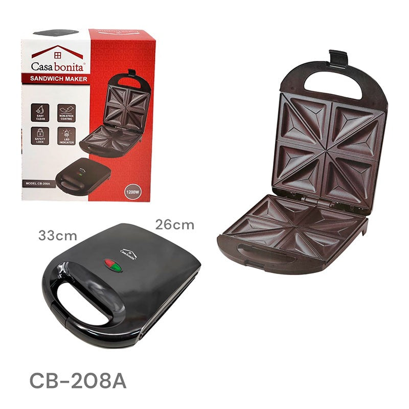 Sandwichera Eléctrica 4 Compartimentos 1200W CB-208A Selecto