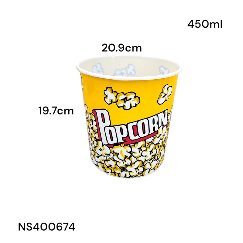 Cubeta de Popcorn de Plástico 450ml NS400674 Millo. Palomita de maíz.