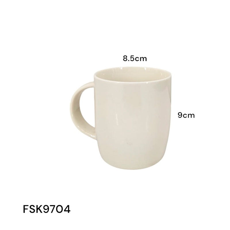 Taza de Cerámica Blanca 8.5x9cm FSK9704 Porcelana.