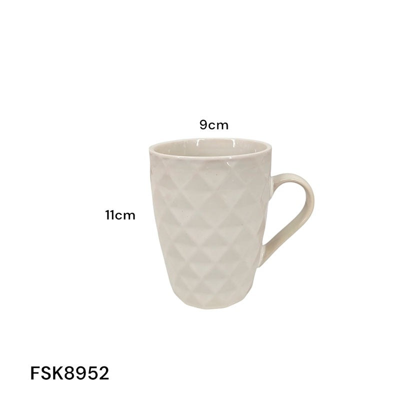 Taza de Cerámica Blanca 9x11cm FSK8952 Porcelana. Selecto