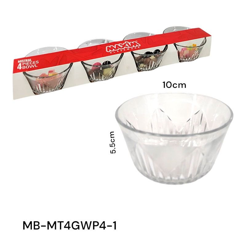 Set 4 Mini Envases de Vidrio MB-MT4GWP4-1 Ramekin. Selecto