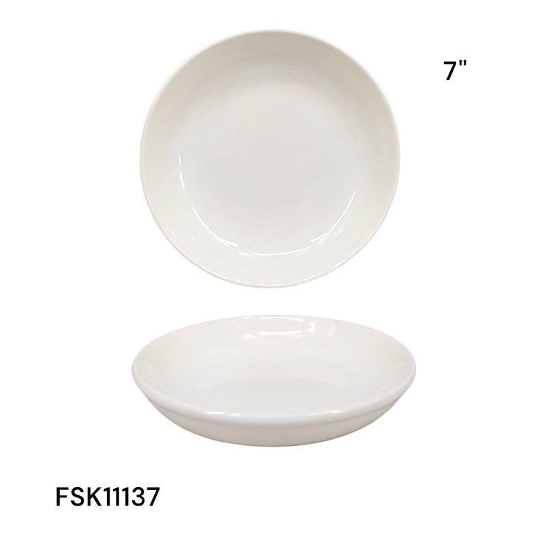 (LLEGANDO 27 DE MARZO) Plato de Cerámica Redondo Blanco 7" FSK11137