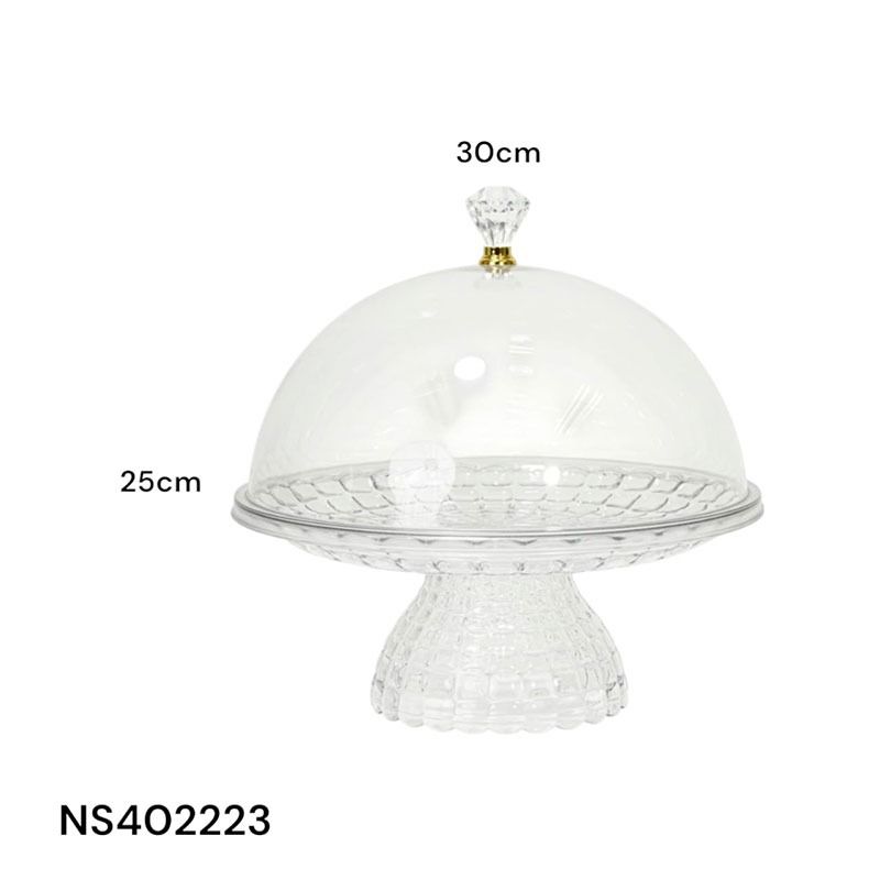 Bandeja con Tapa Plástica Redondo 30x25cm NS402223