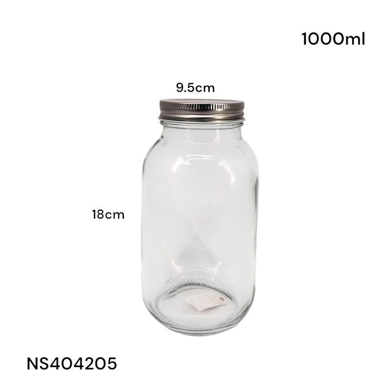 Envase de Vidrio con Tapa 1000ml NS404205
