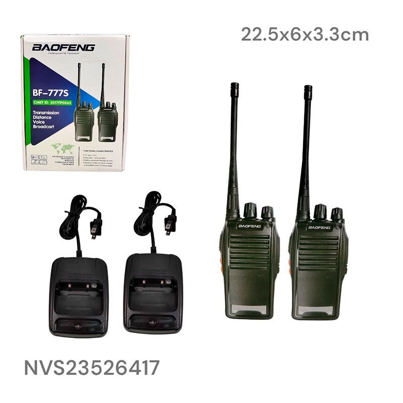 Set 2 Radios de Comunicación Portátil NVS23526417 Walkie Talkie.